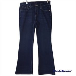 Levi’s 518 Super Low Flare Leg Jeans Size 9 Blue Dark Wash Zip Fly